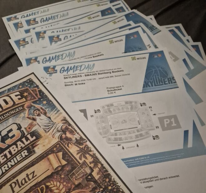 Besuch des Bundesligaspieles der Skyliners